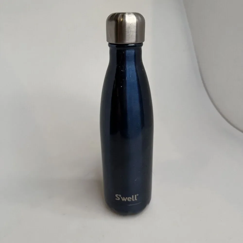 Facebook S’well 17oz Stainless Steel Blue Water Bottle Employee Narrow Neck